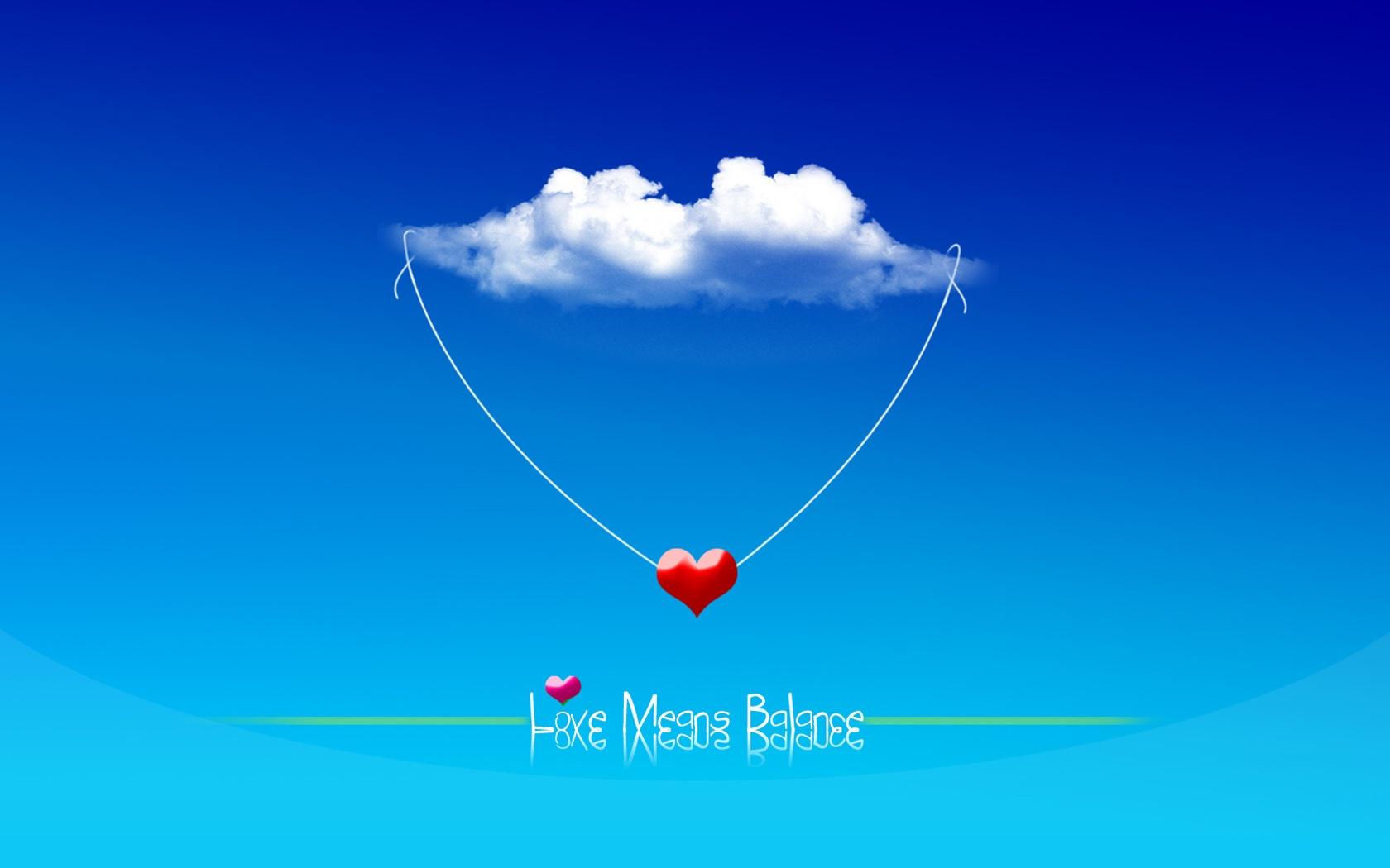 1680x1050 Love means Balance Wallpaper in jpg format for free download