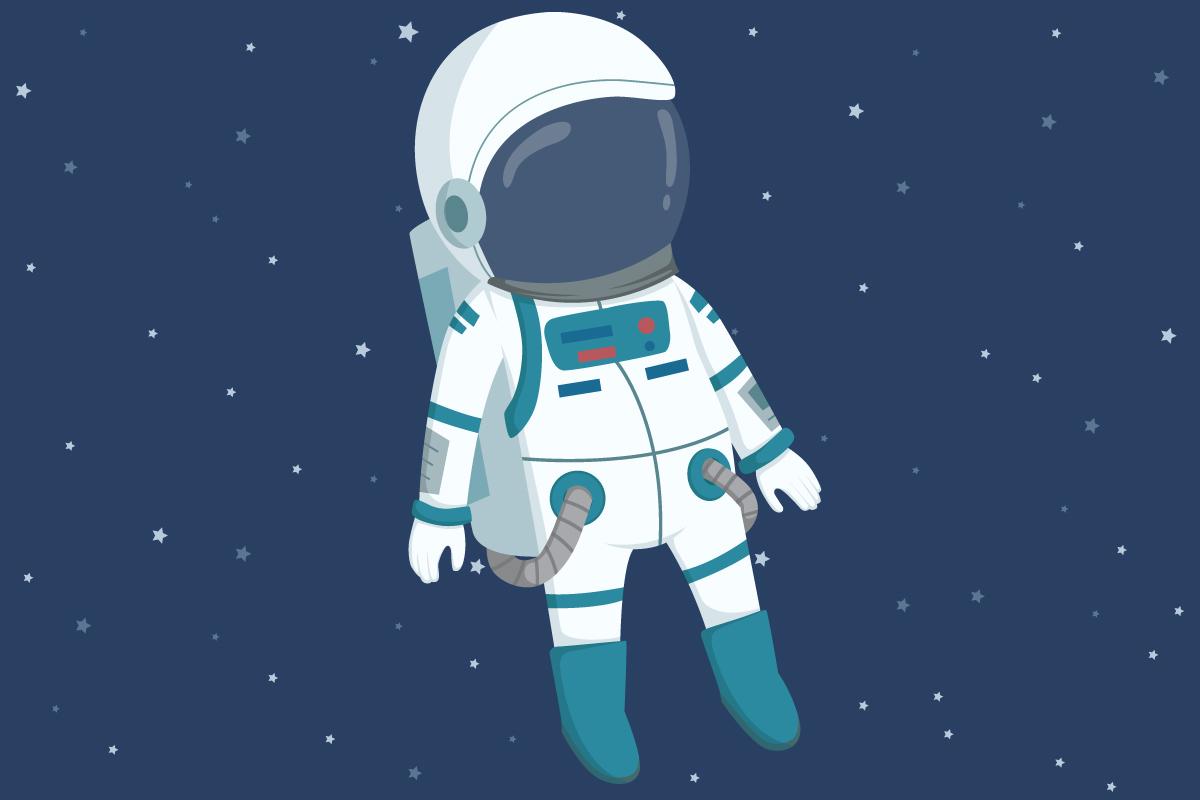 1200x800 Astronaut Floating in Outer Space Graphic by PadmaSanjaya · Creative Fabrica