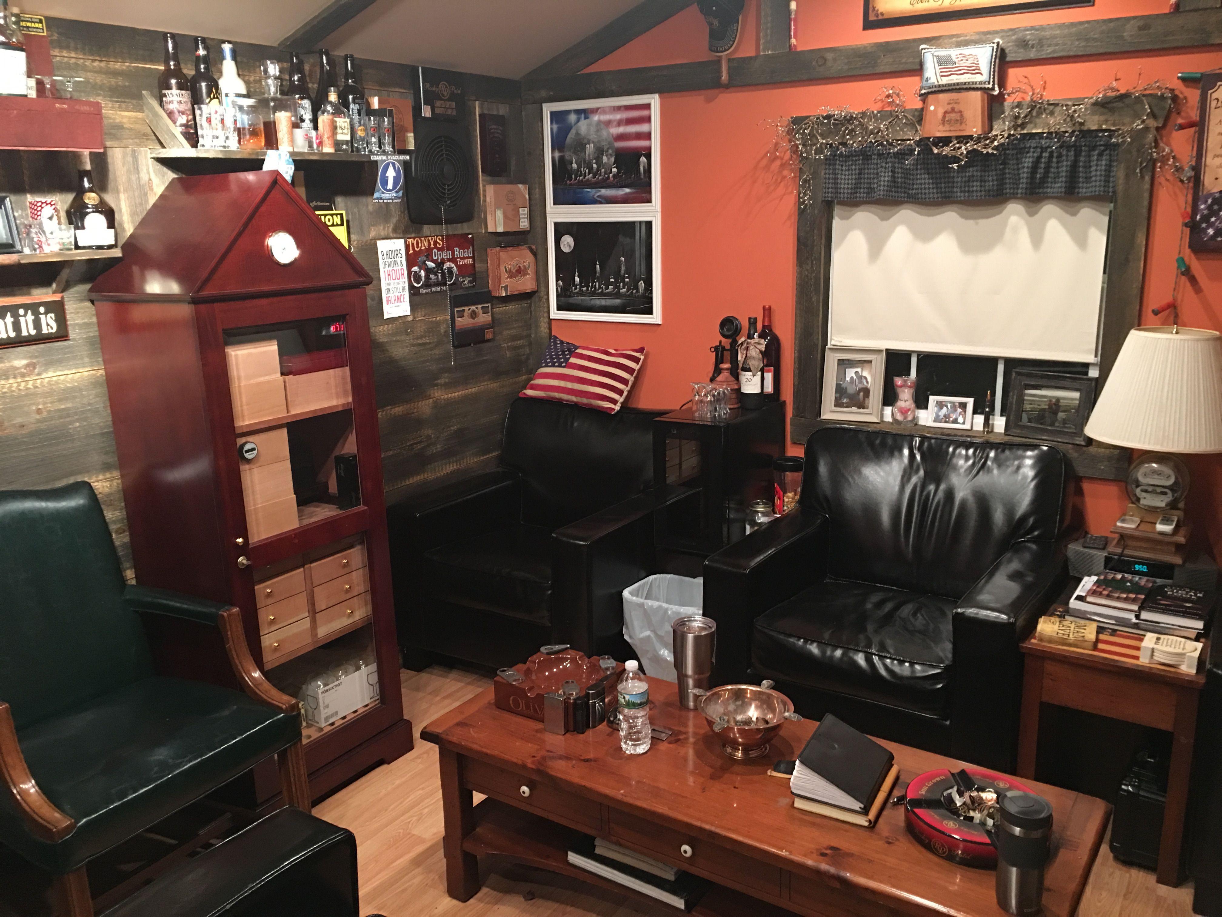 4032x3024 shed converted into a cigar lounge. Cigar lounge, Cigar room, Home