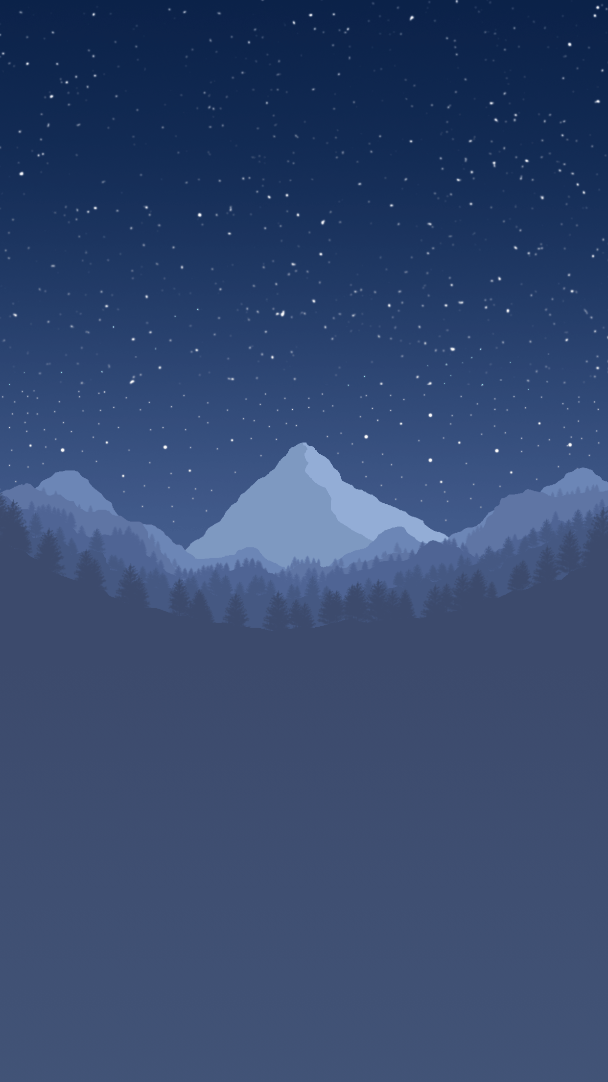 1242x2208 Winter Minimalistic Wallpaper