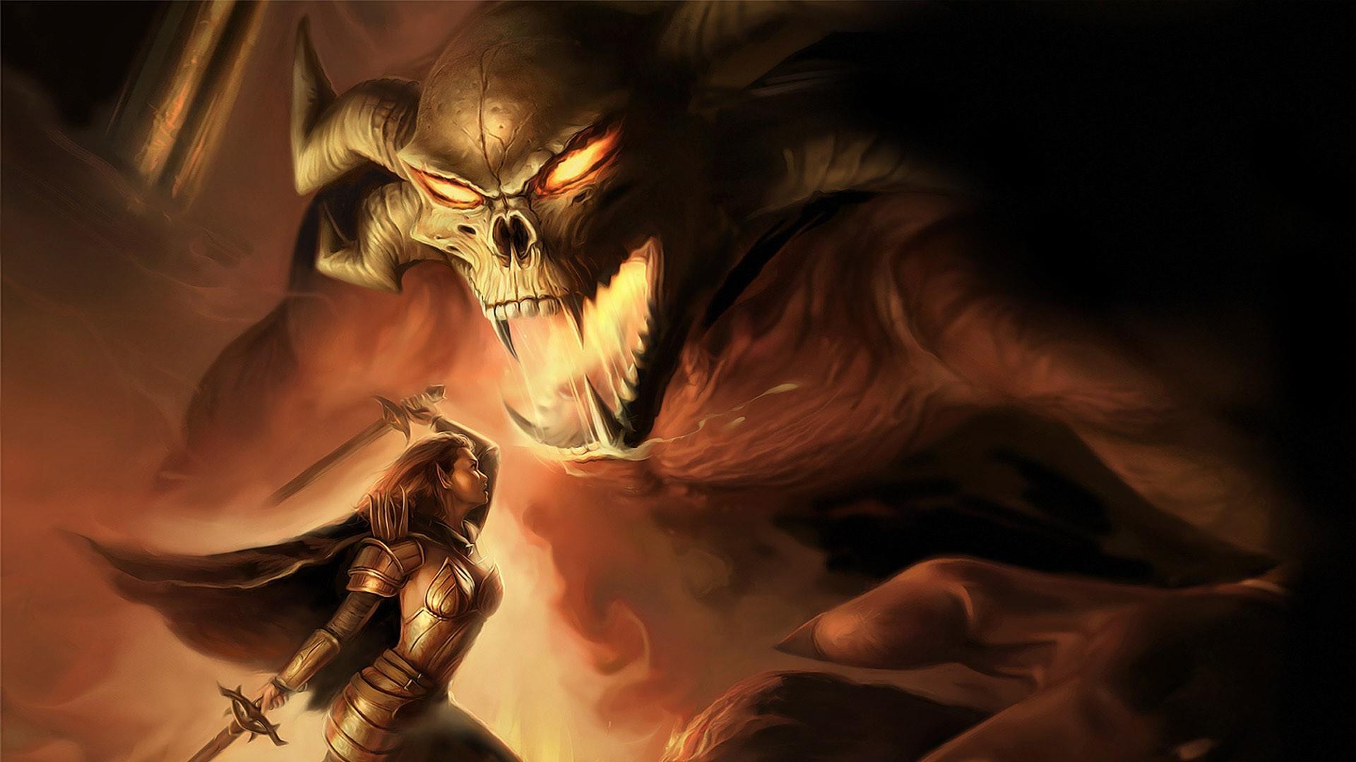 1920x1080 demon, Warrior, Fantasy Art, Neverwinter Nights, Lady Aribeth Wallpaper HD / Desktop and Mobile Background