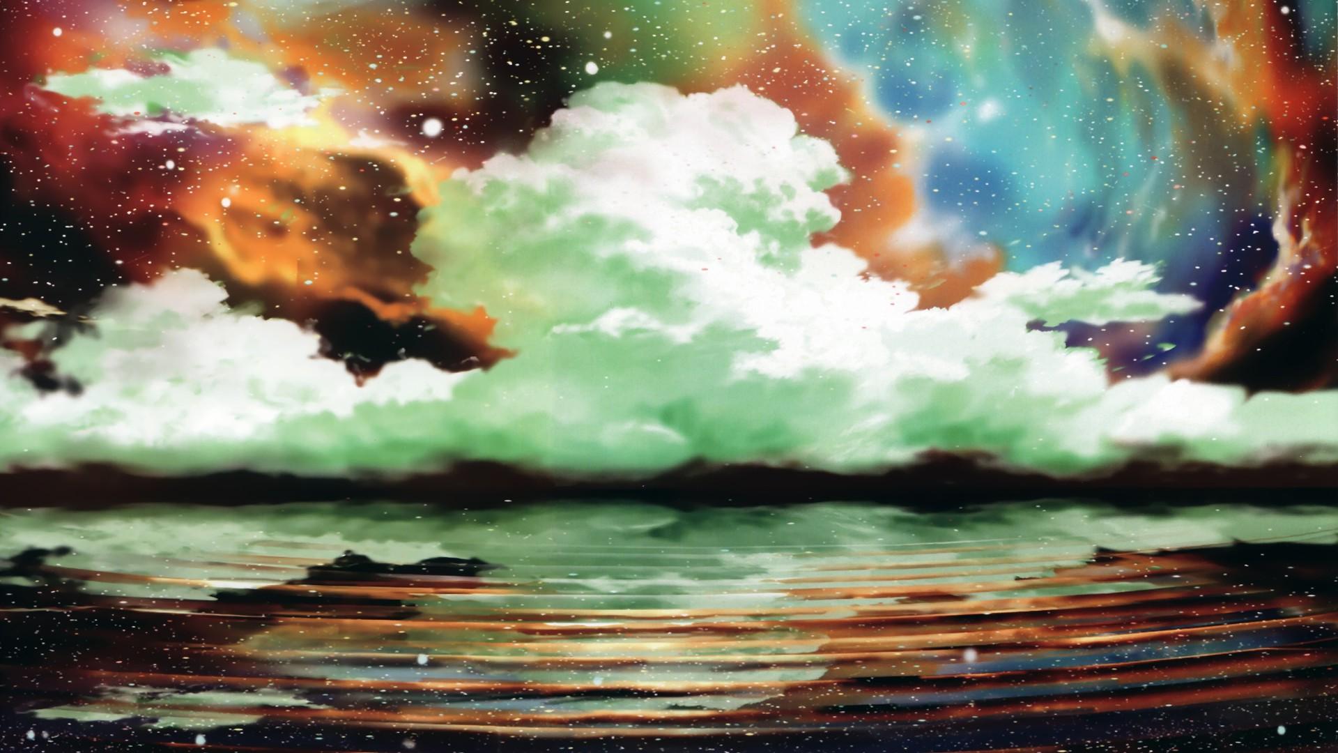 1920x1080 anime, Nature, Clouds, Water Wallpaper HD / Desktop and Mobile Background