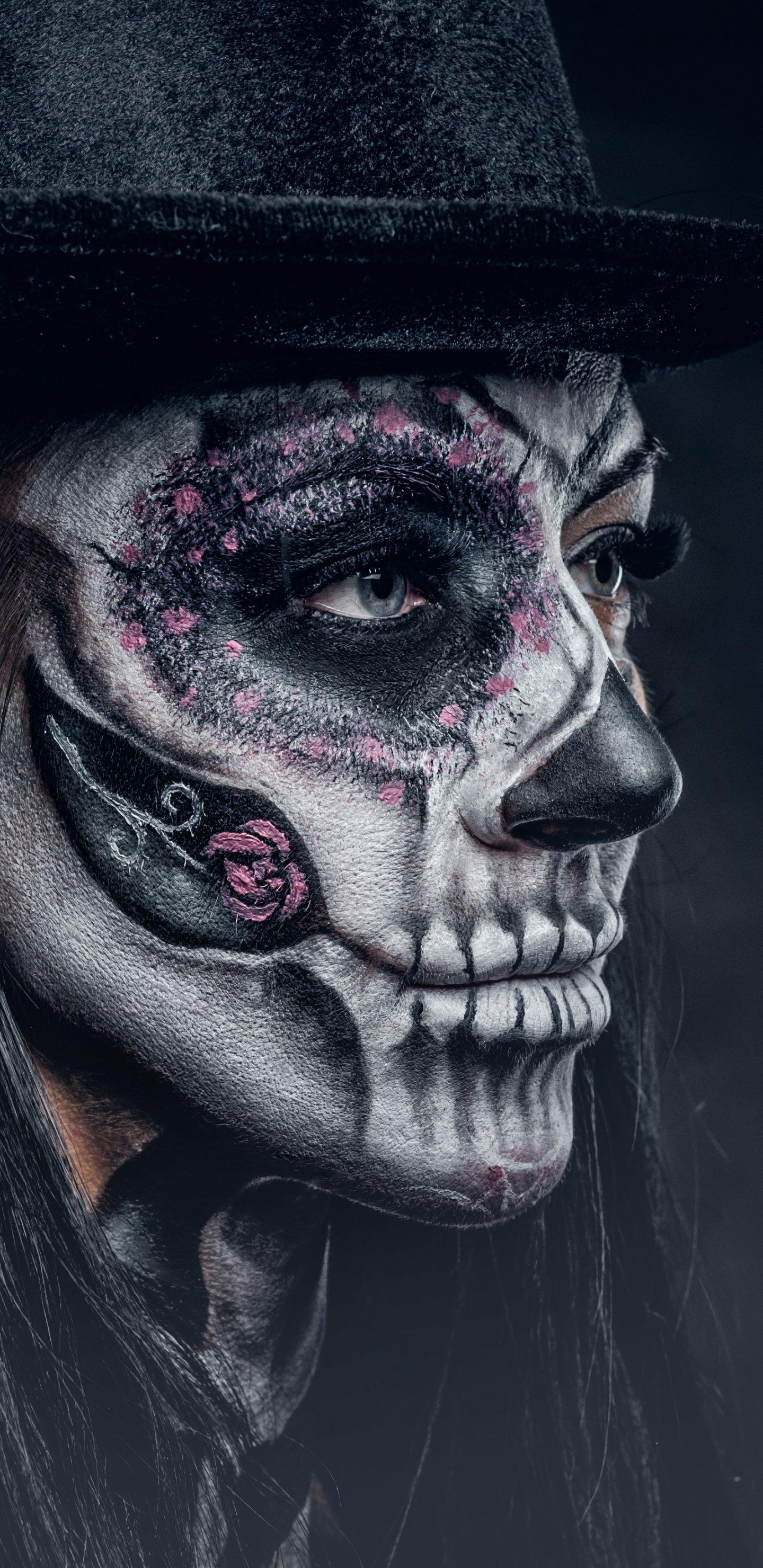 1440x2960 Artistic Sugar Skull (1440x2960) Wallpaper