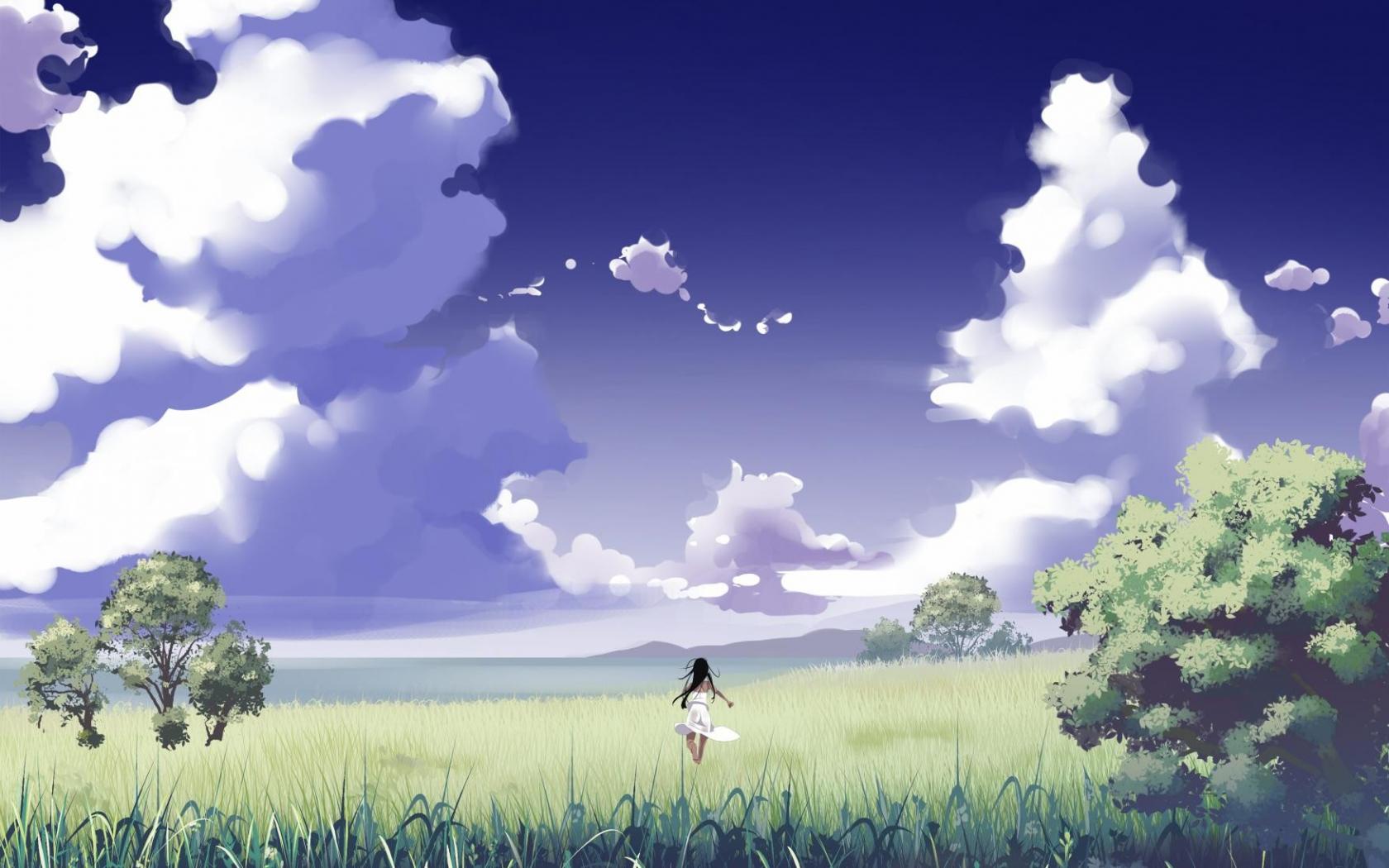 1680x1050 Free download anime Nature Clouds Wallpaper HD Desktop and Mobile [1754x1240] for your Desktop, Mobile & Tablet. Explore Nature Background Image. Wallpaper Background Image