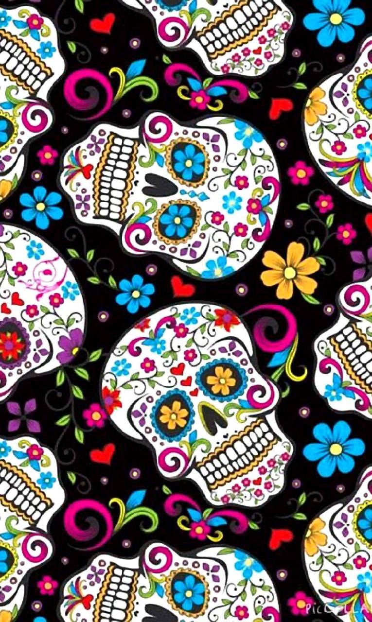 765x1280 Download Sugar Skulls Wallpaper by Michael12483 now. Browse millions of popular. Sugar skull wallpaper, Sugar skull artwork, Skull wallpaper