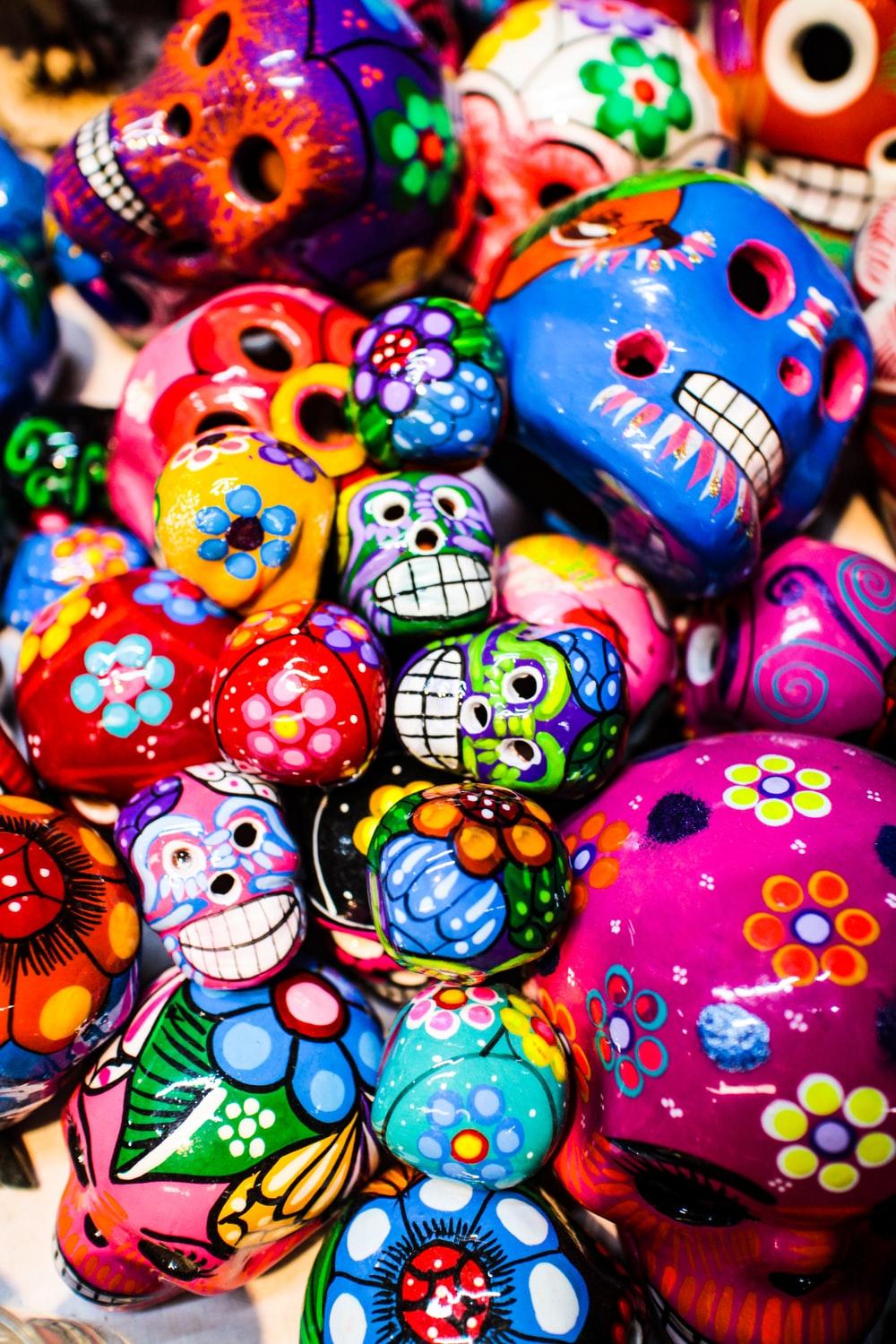 1000x1500 Assorted Colored Sugar Skull Wallpaper Photo