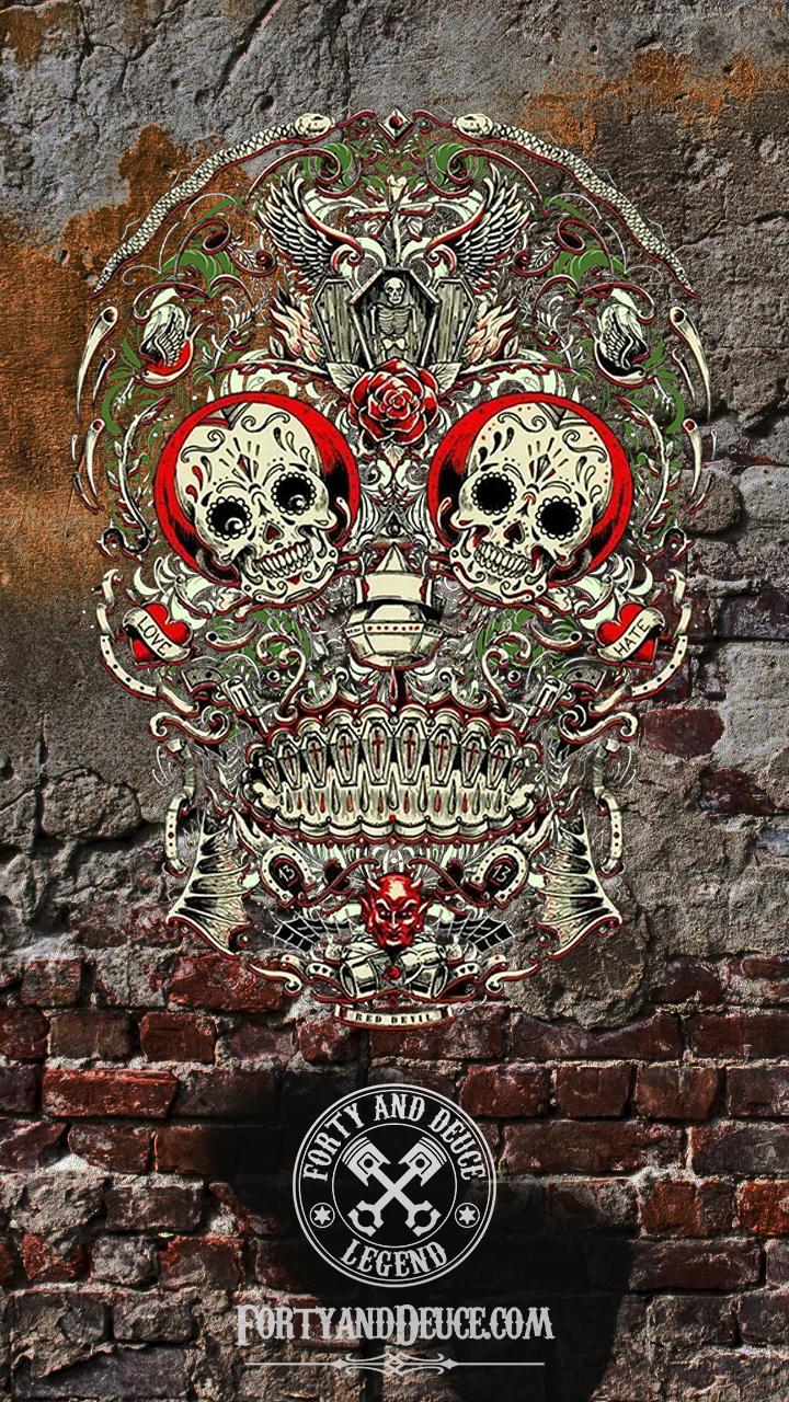 720x1280 Sugar Skull Los Muertos Phone Candy. iPhone Android Phones Smart Phone Phone Tablet Wallpaper Screensaver Mobile Samsung&Deuce. The House of Awesomeness Ordinary, Awesome