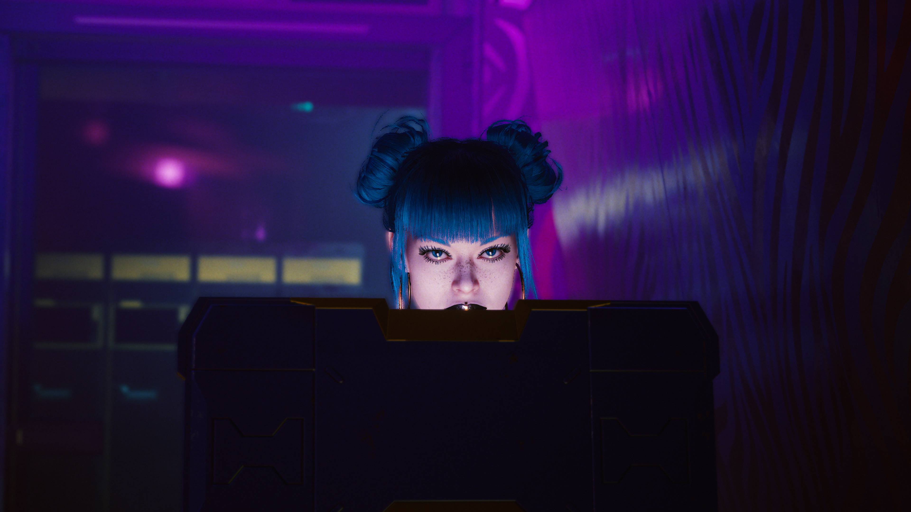 3840x2160 Cyberpunk Cyborg Blue Hair Girl 4K Wallpaper, HD Games 4K Wallpaper, Image, Photo and Background