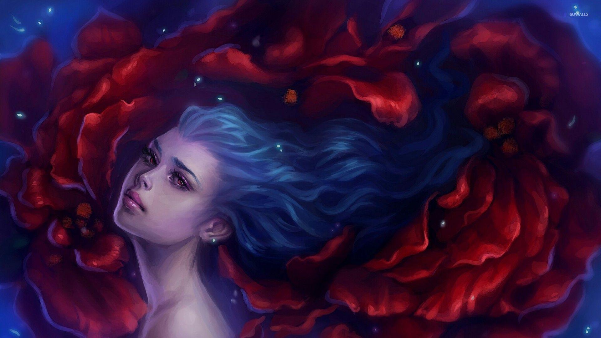 1920x1080 Girl with blue hair [2] wallpaper wallpaper
