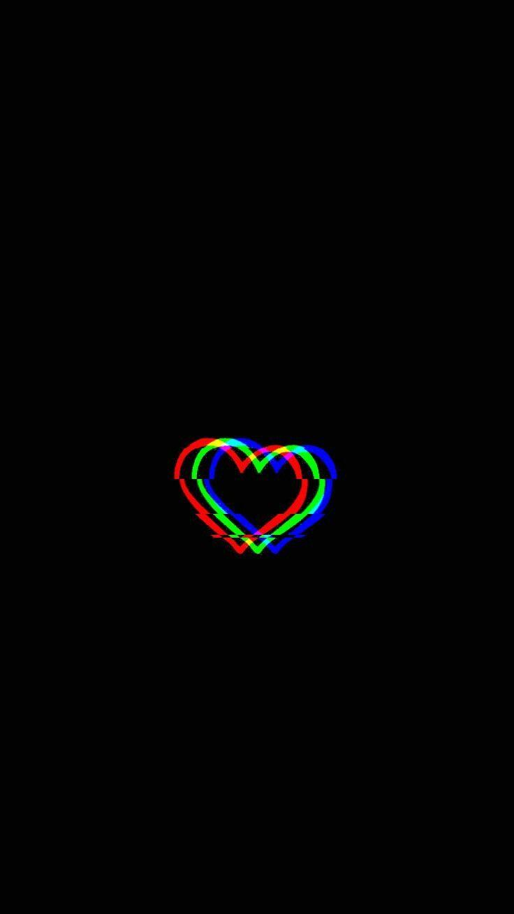 736x1309 Glitched Heart - #Glitched #heart #planodefundo. Glitch wallpaper, Trippy wallpaper, Black phone wallpaper