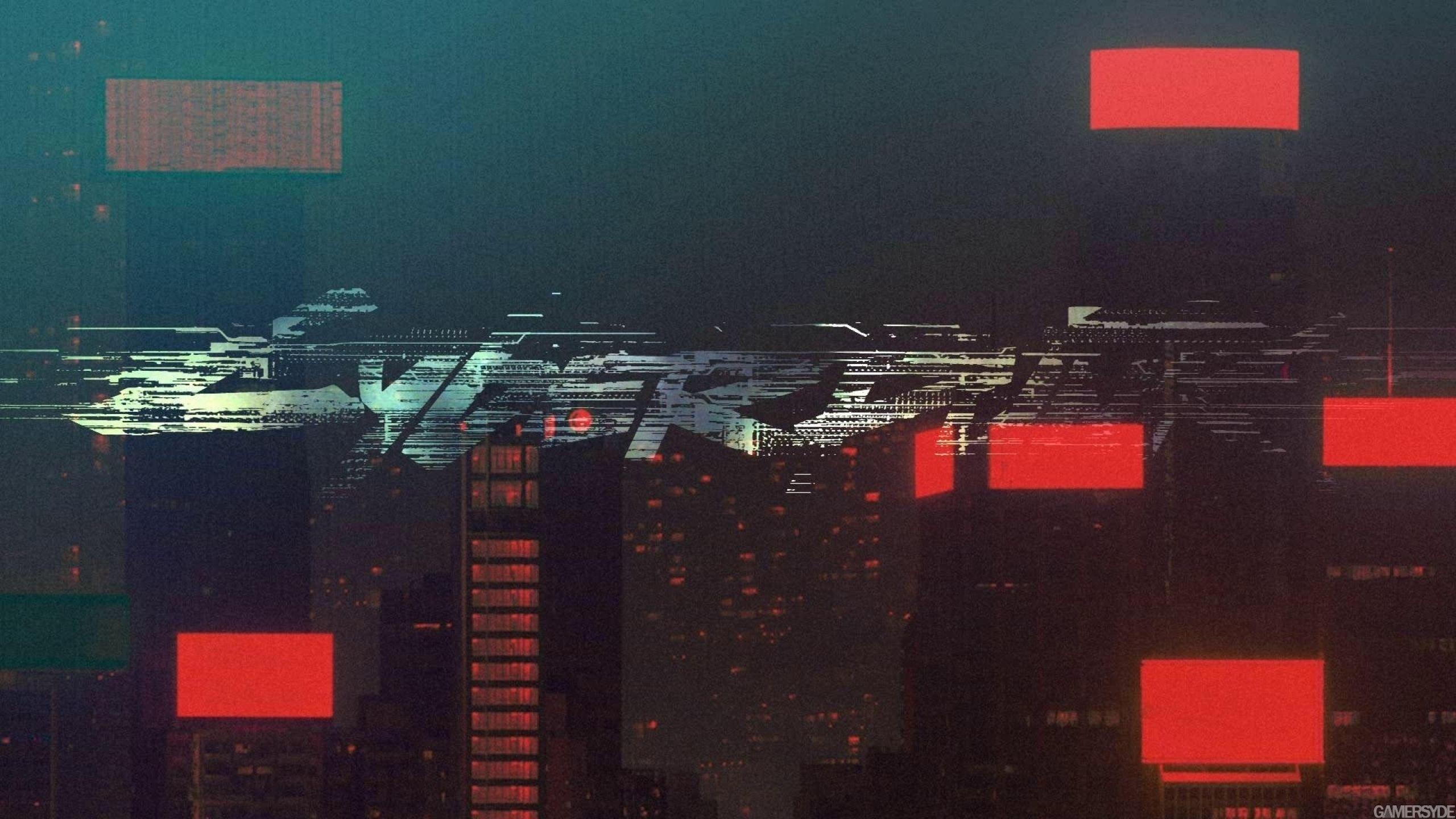 2560x1440 Glitchy Red Wallpaper
