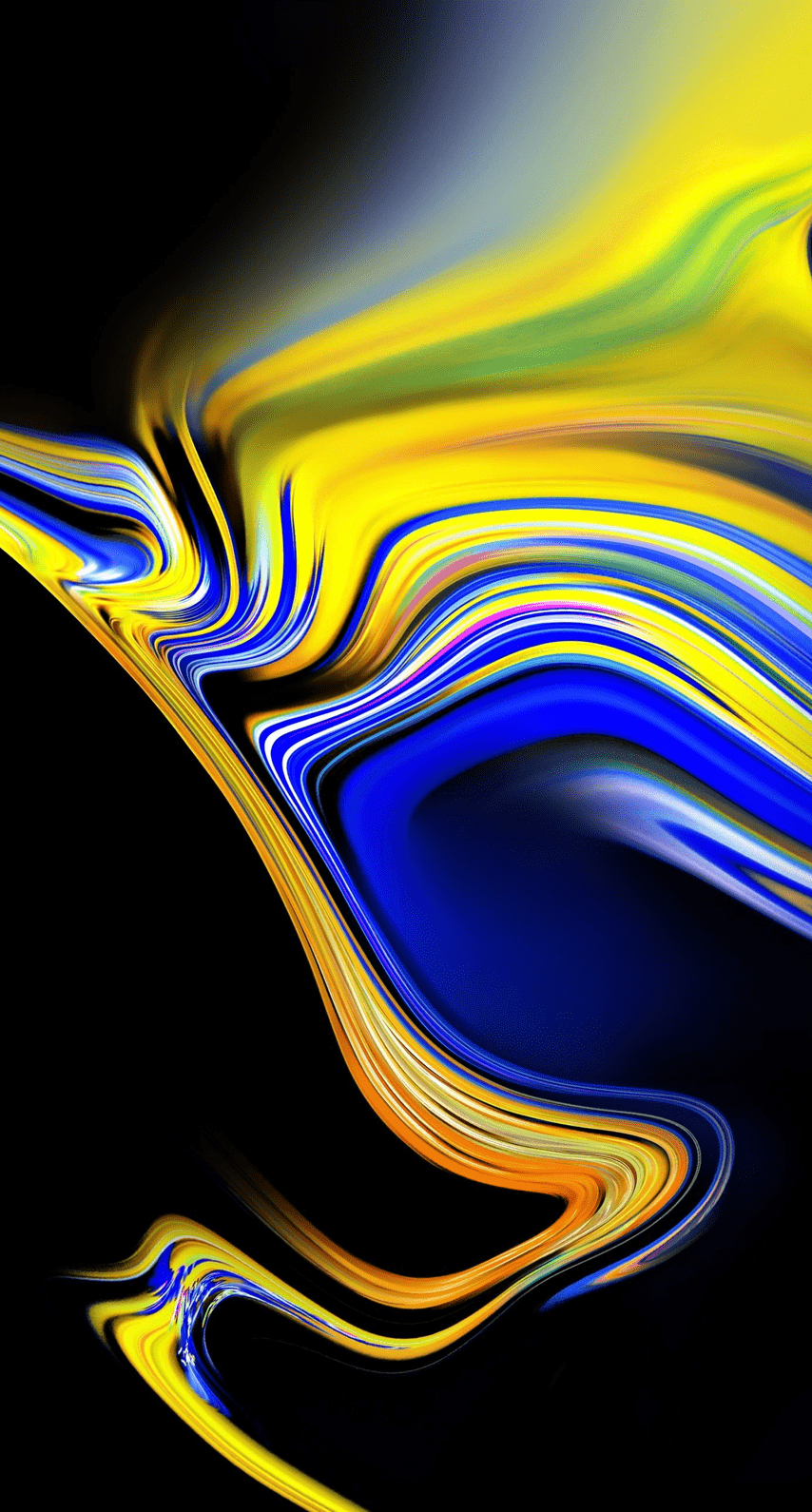 854x1590 Black Blue Wallpaper For Android
