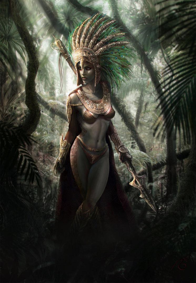 745x1073 Aztec Warrior paintings