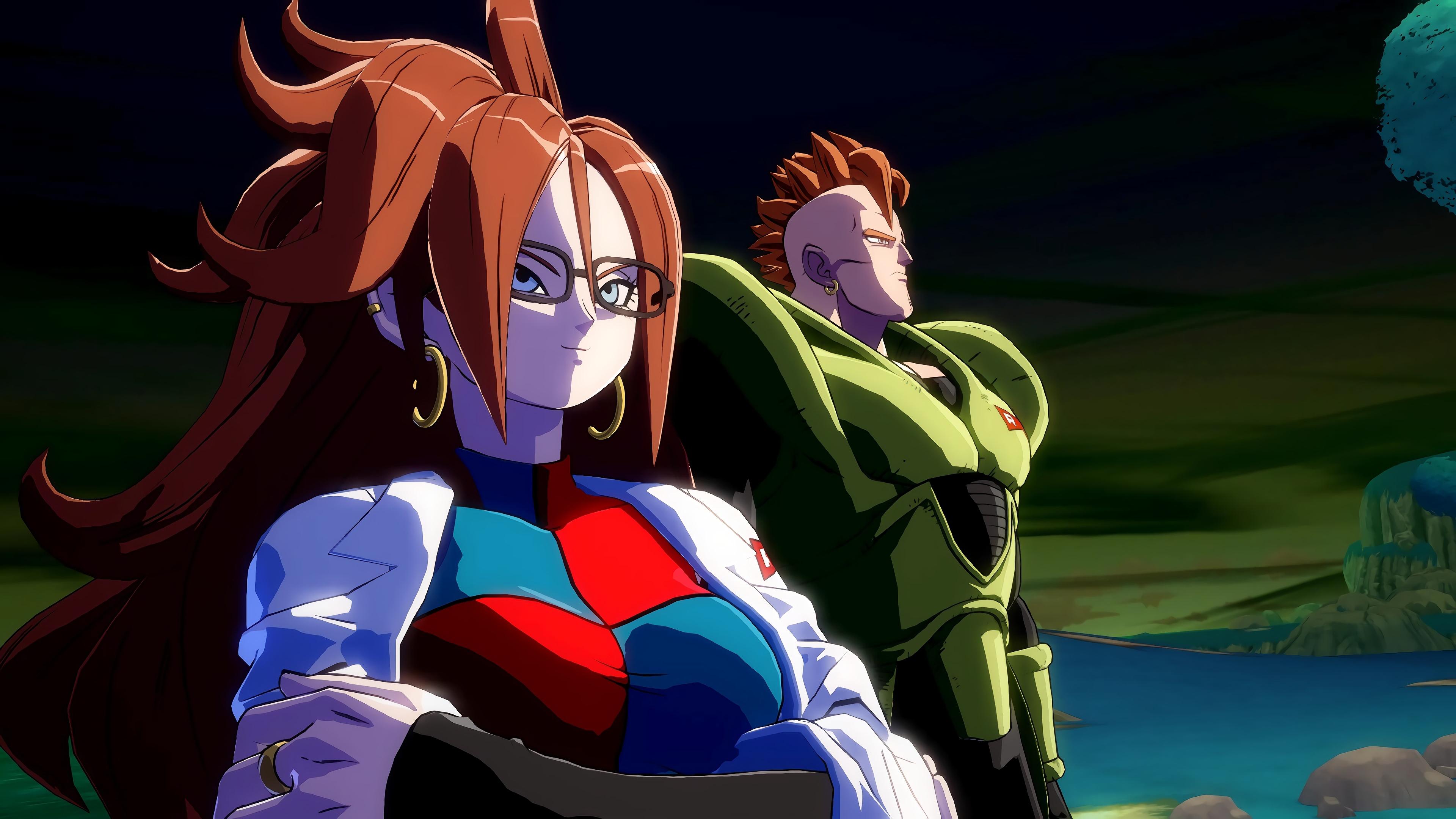 3840x2160 Android 21 and roid 16 Dragon Ball Fighterz 4K