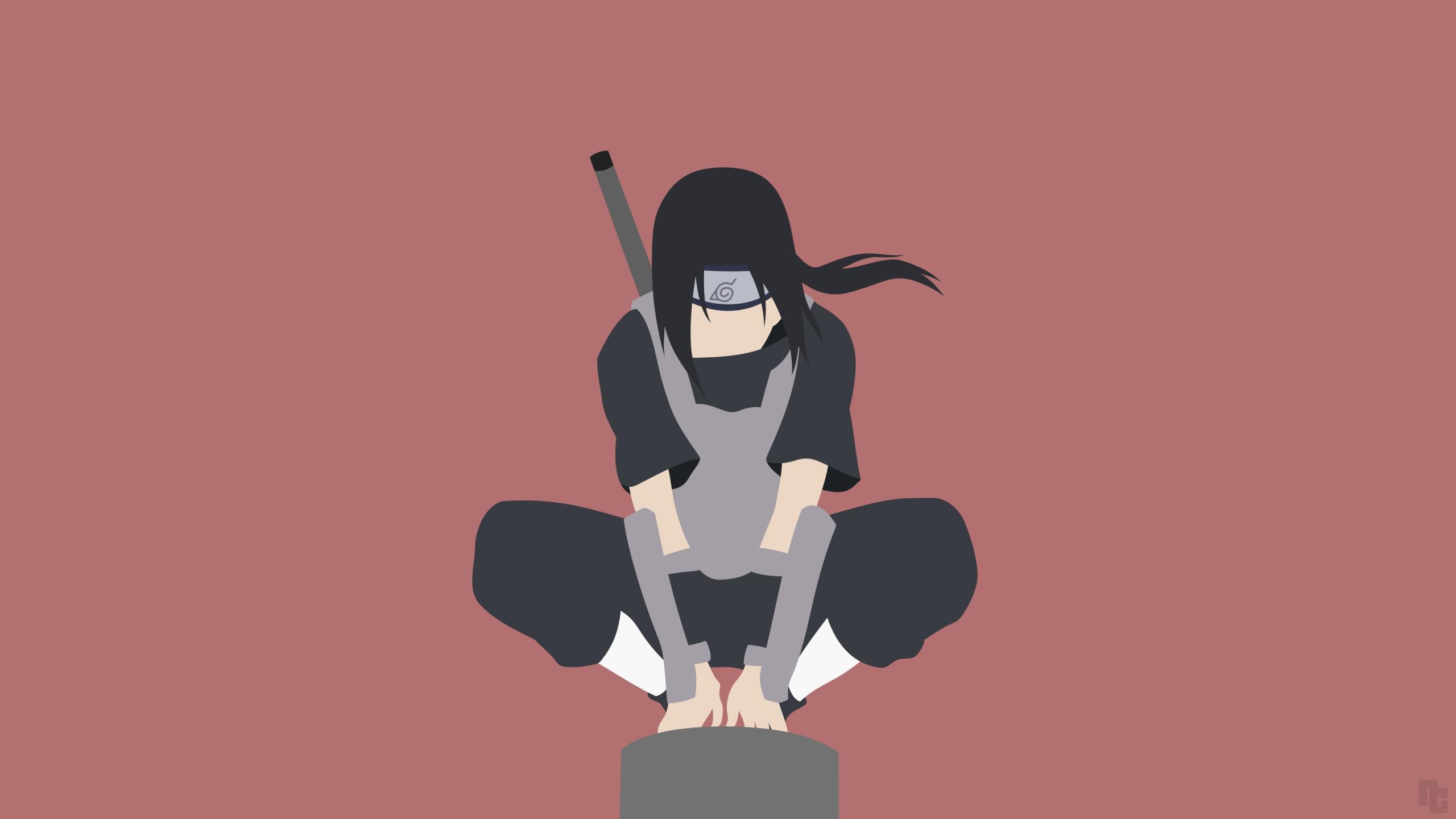 2560x1440 Download Minimal, Naruto, artwork, Itachi Uchiha wallpaper, 2560x Dual Wide, Widescreen 16: Widescreen