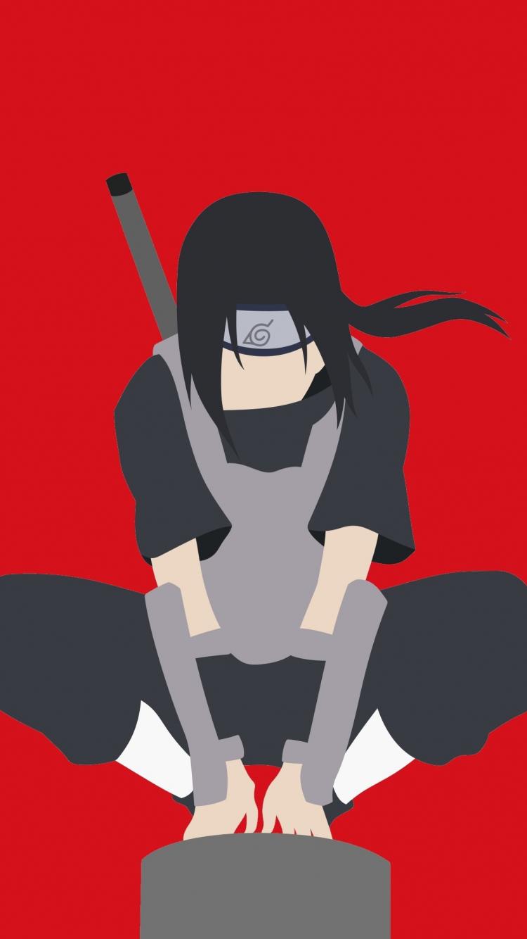 750x1334 Download 750x1334 wallpaper minimal, warrior, naruto, itachi uchiha, iphone iphone 750x1334 HD image, background, 15361