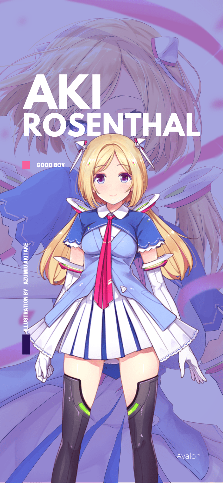 736x1594 Made an Aki Rosenthal wallpaper with the wallpaper of Towa as my template: Hololive