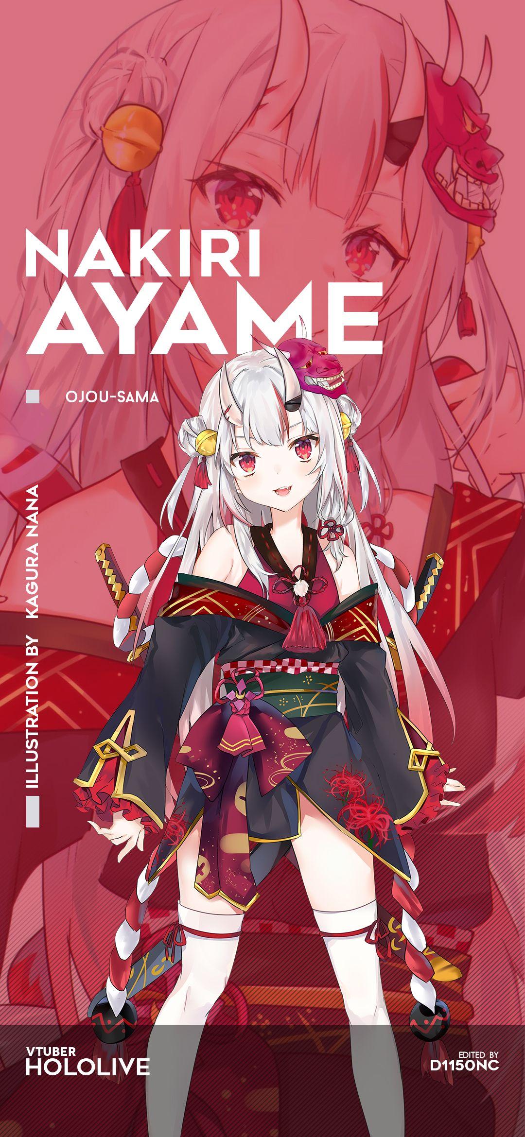 1080x2340 Nakiri Ayame Wallpaper