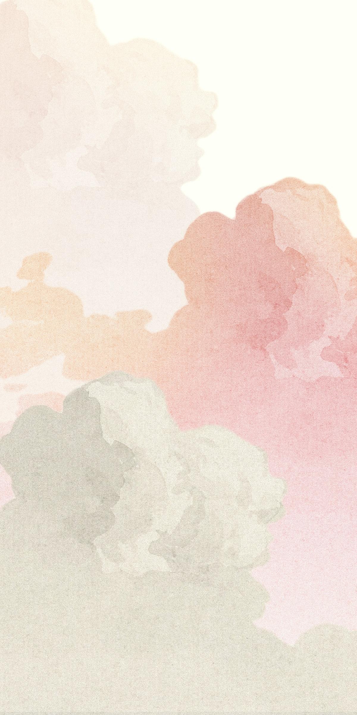 1200x2400 Vintage pastel clouds. Free stock illustration. High Resolution graphic