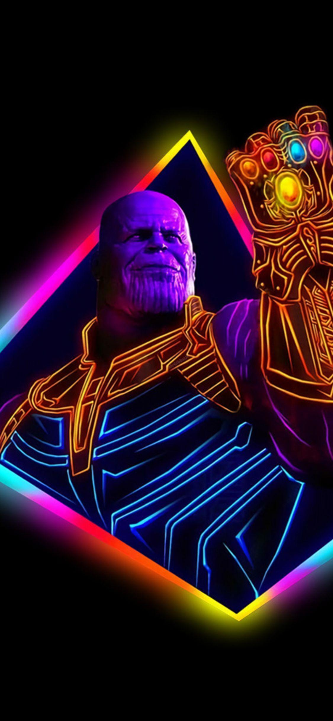 1125x2436 Thanos Avengers Infinity War 80S Style Artwork iPhone XS