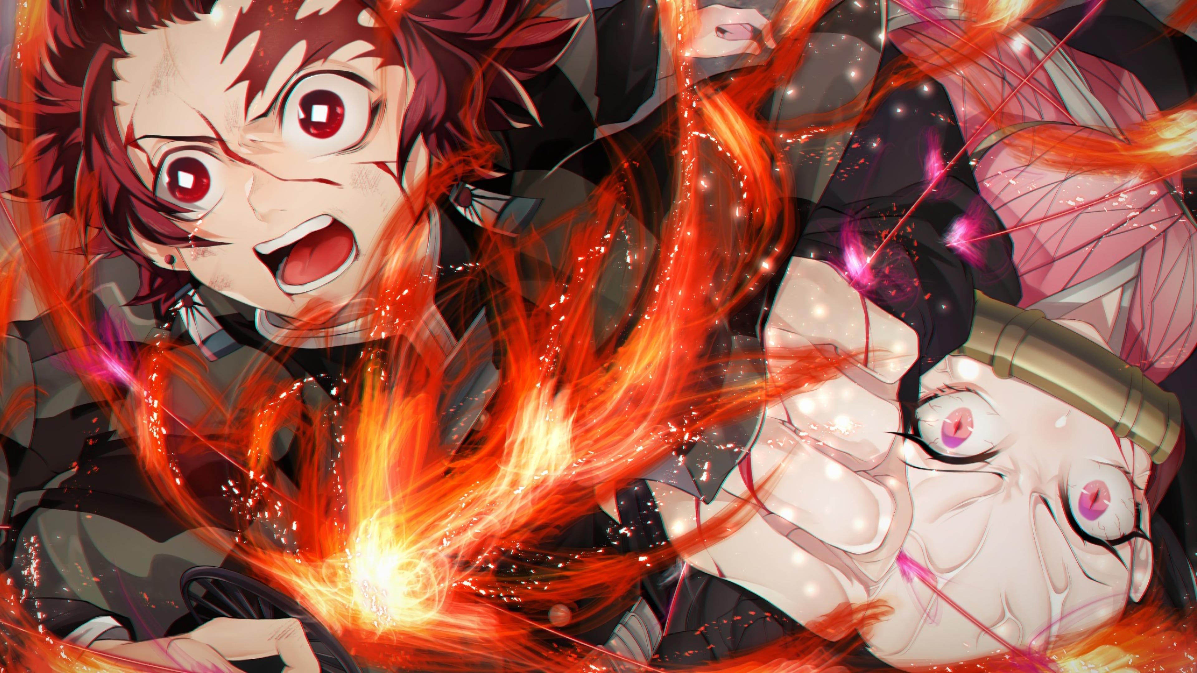3840x2160 Tanjiro, Nezuko, Kimetsu no Yaiba, 4K wallpaper. Mocah HD Wallpaper