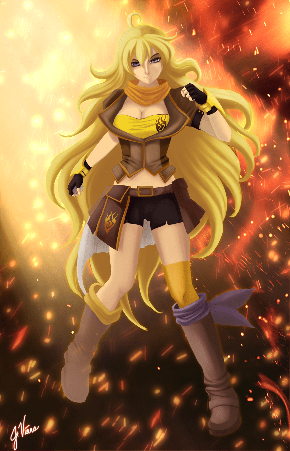 951x1479 RWBY Yang Wallpaper