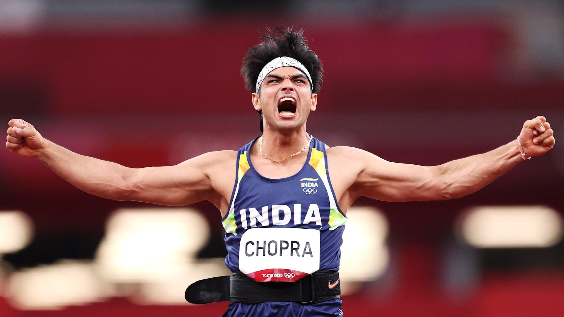 1920x1080 Neeraj Chopra wins Olympic gold medal in javelin throw at Tokyo 2020
