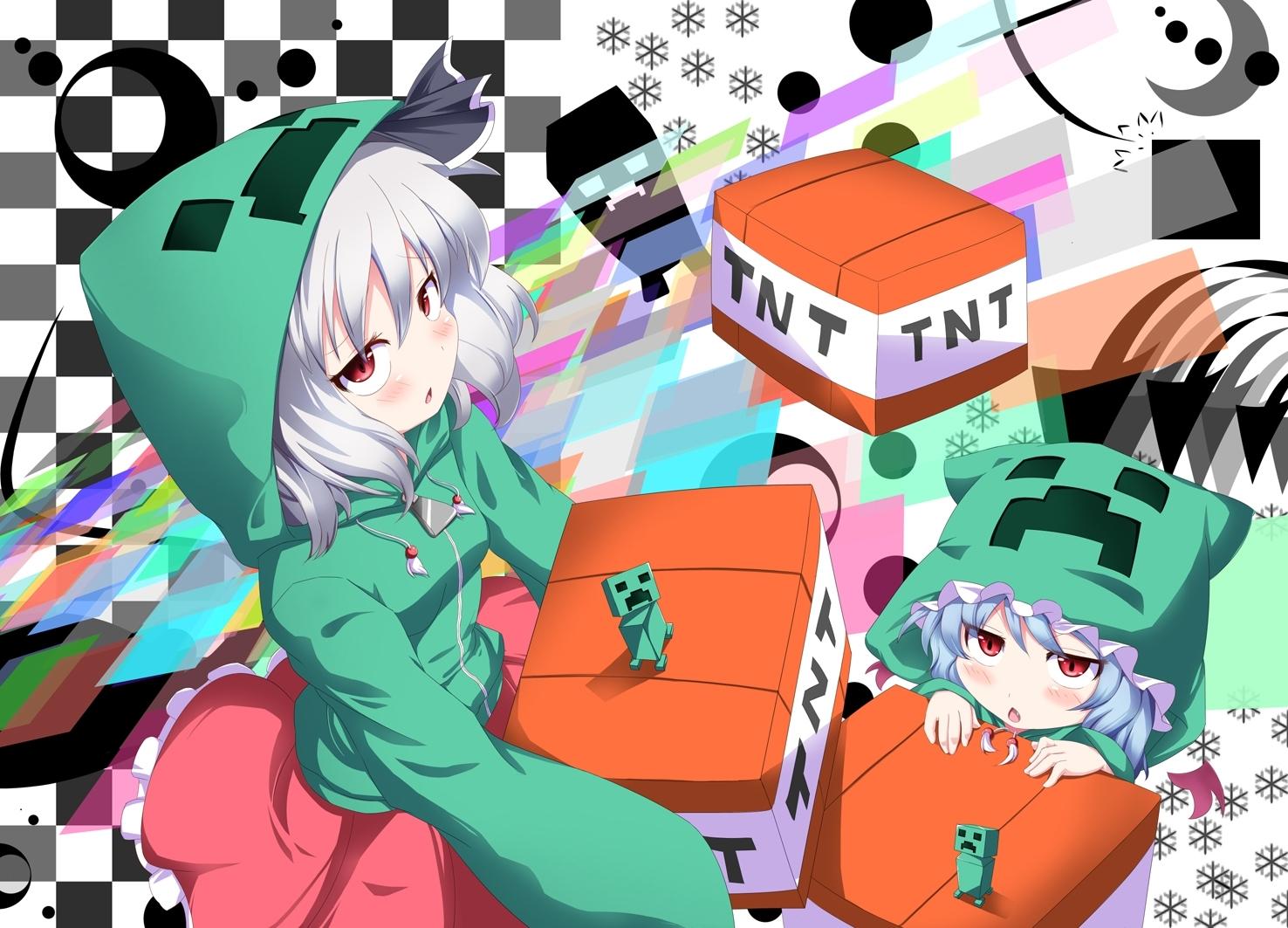 1476x1063 Touhou Creeper Konpaku Youmu Minecraft Hoodie Anime Anime Creeper