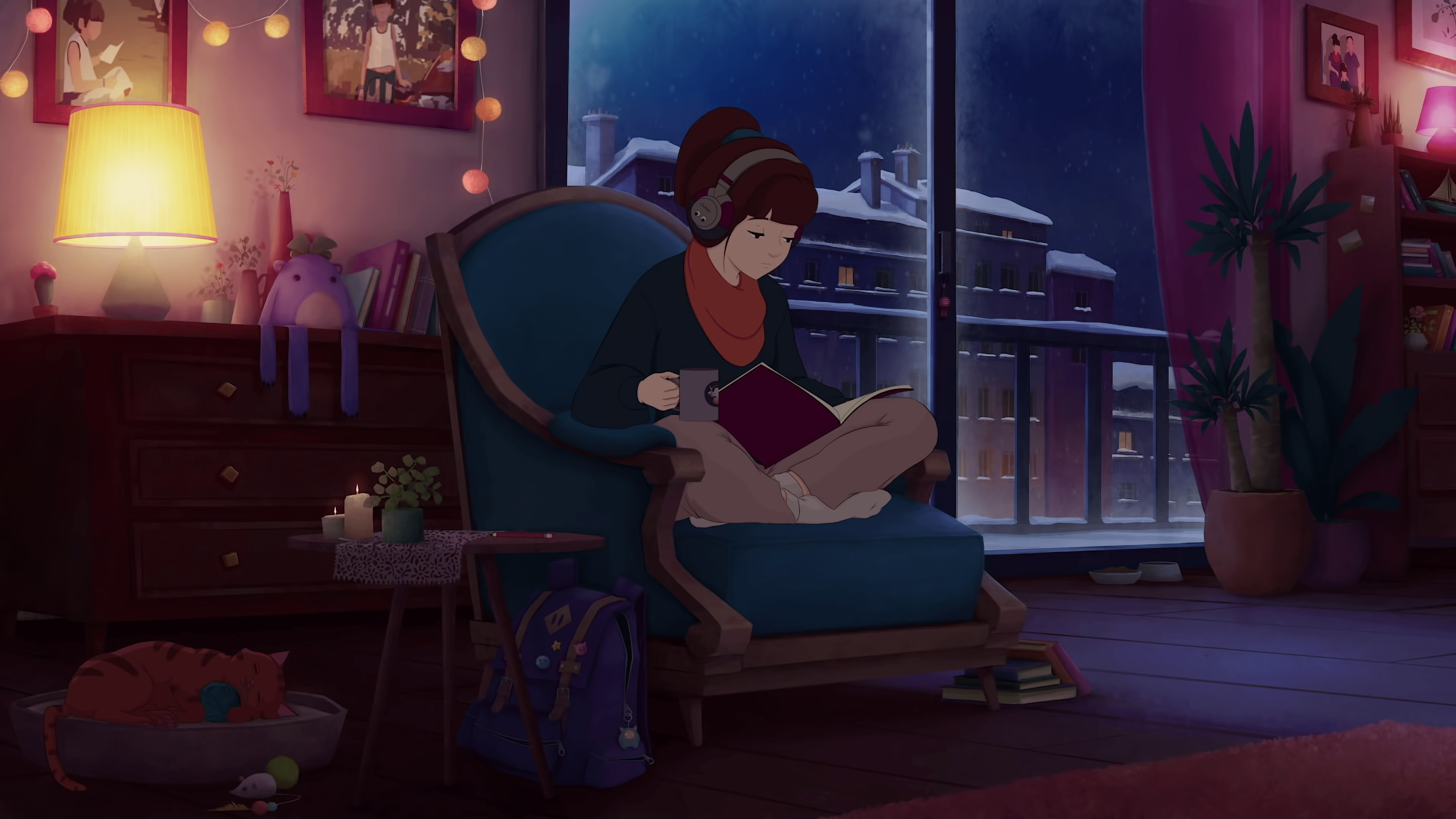7680x4320 Studying girl v AI resized [7680x4320]: wallpaper