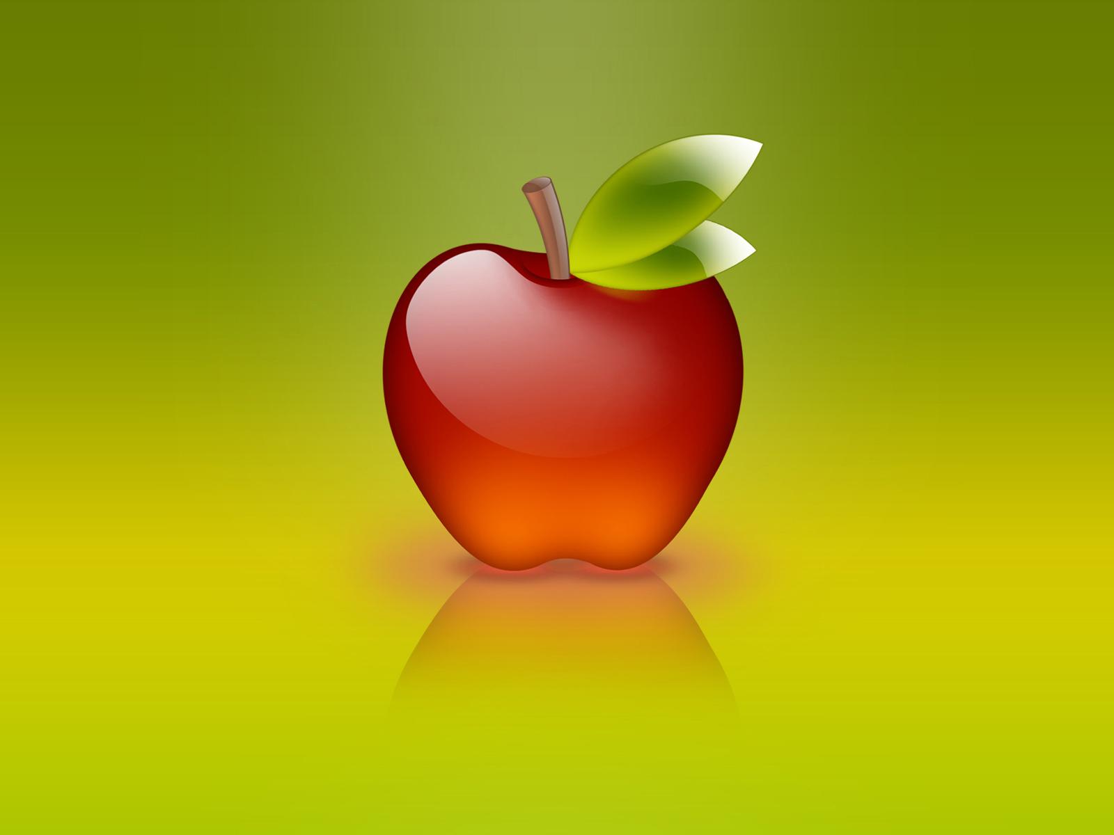 1600x1200 Glass Apple Wallpaper