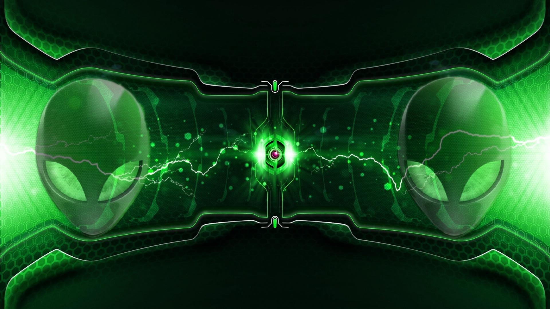 1920x1080 Green Alienware Wallpaper 1080p