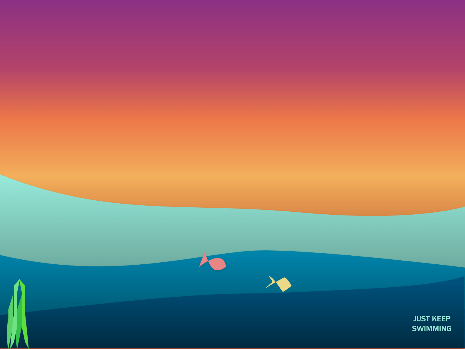1600x1200 Just Keep Swimming by Ananya G on Dribbble