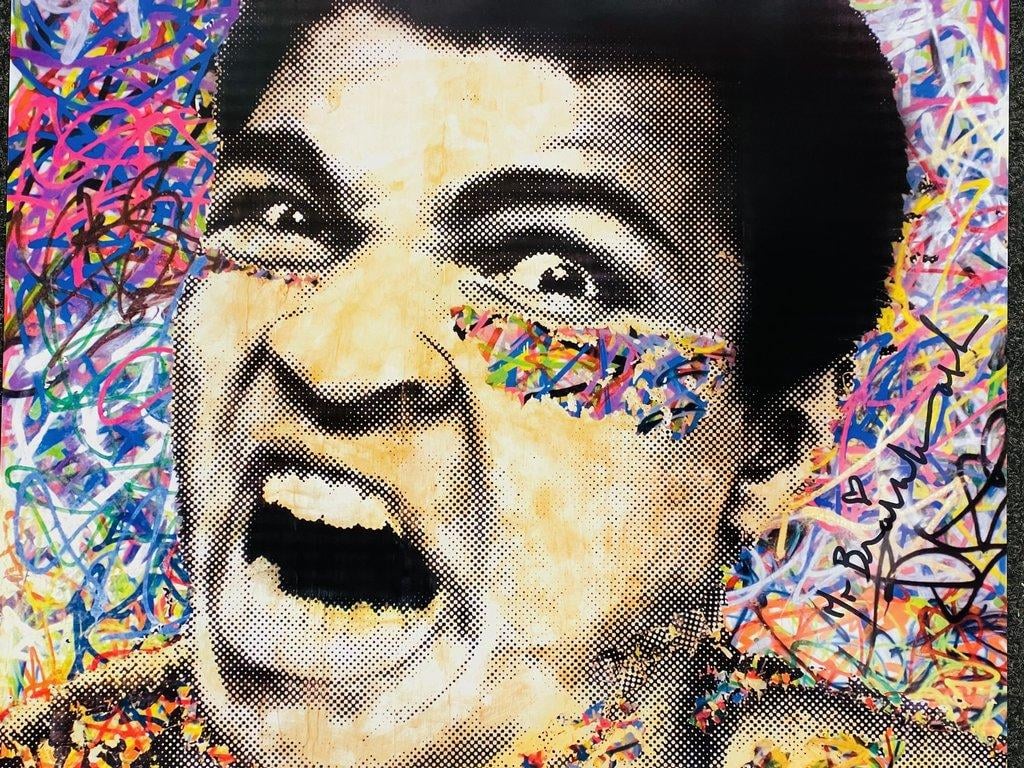 1024x768 Muhammad Ali Mr.Brainwash rare graffiti poster only at Art Basel exhib