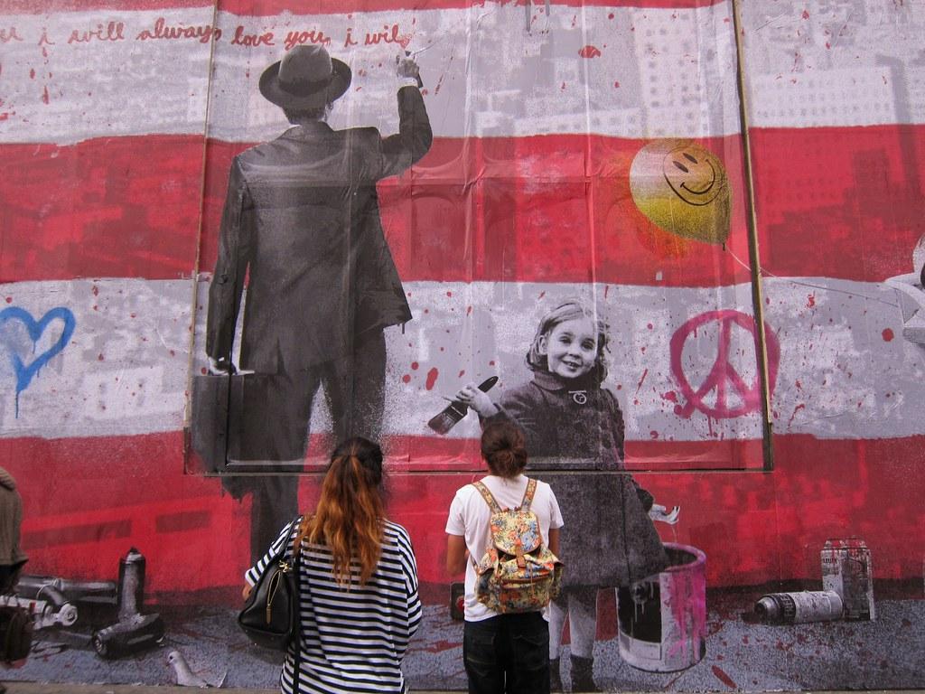 1024x768 Mr. Brainwash: 9 11 Mural, On Century 21