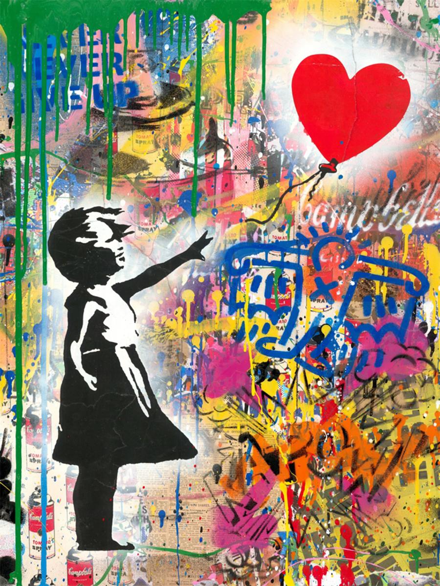 900x1198 Girl With Balloon Original Painting