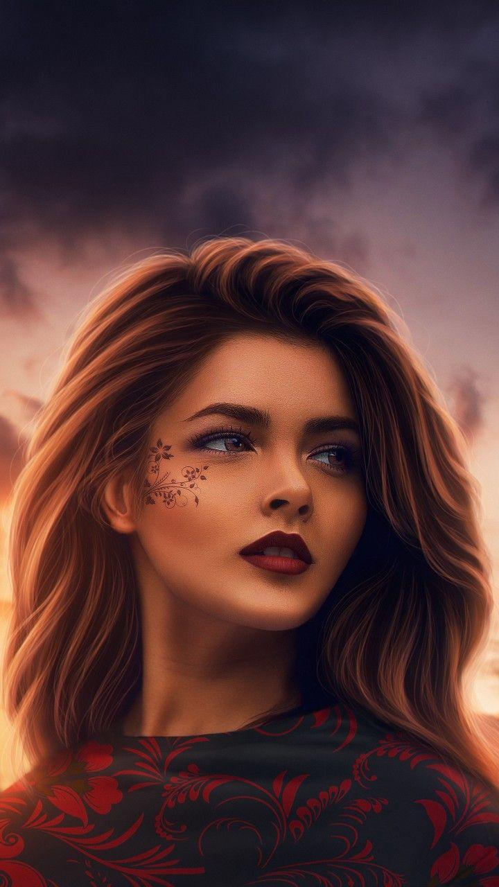 720x1280 art #wallpaper #background #anavanafox #bestwallpaper #awsomewallpaper # amoled. Girl iphone wallpaper, Cartoon girl image, Beautiful girl drawing