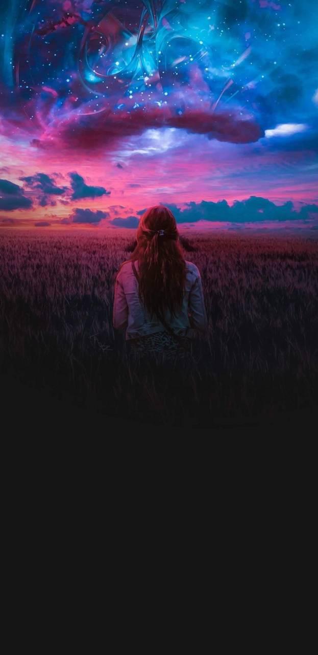 623x1280 Download Girl In Field HD Wallpaper and Background