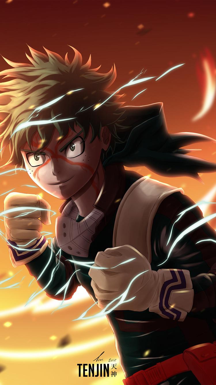 750x1334 My Hero Academia Izuku Midoriya 4k iPhone iPhone 6S, iPhone 7 HD 4k Wallpaper, Image, Background, Photo and Picture