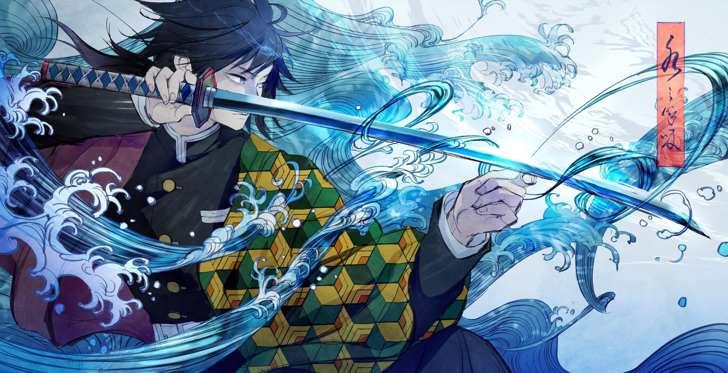 2458x1260 Anime, Demon Slayer: Kimetsu No Yaiba, Giyuu Tomioka