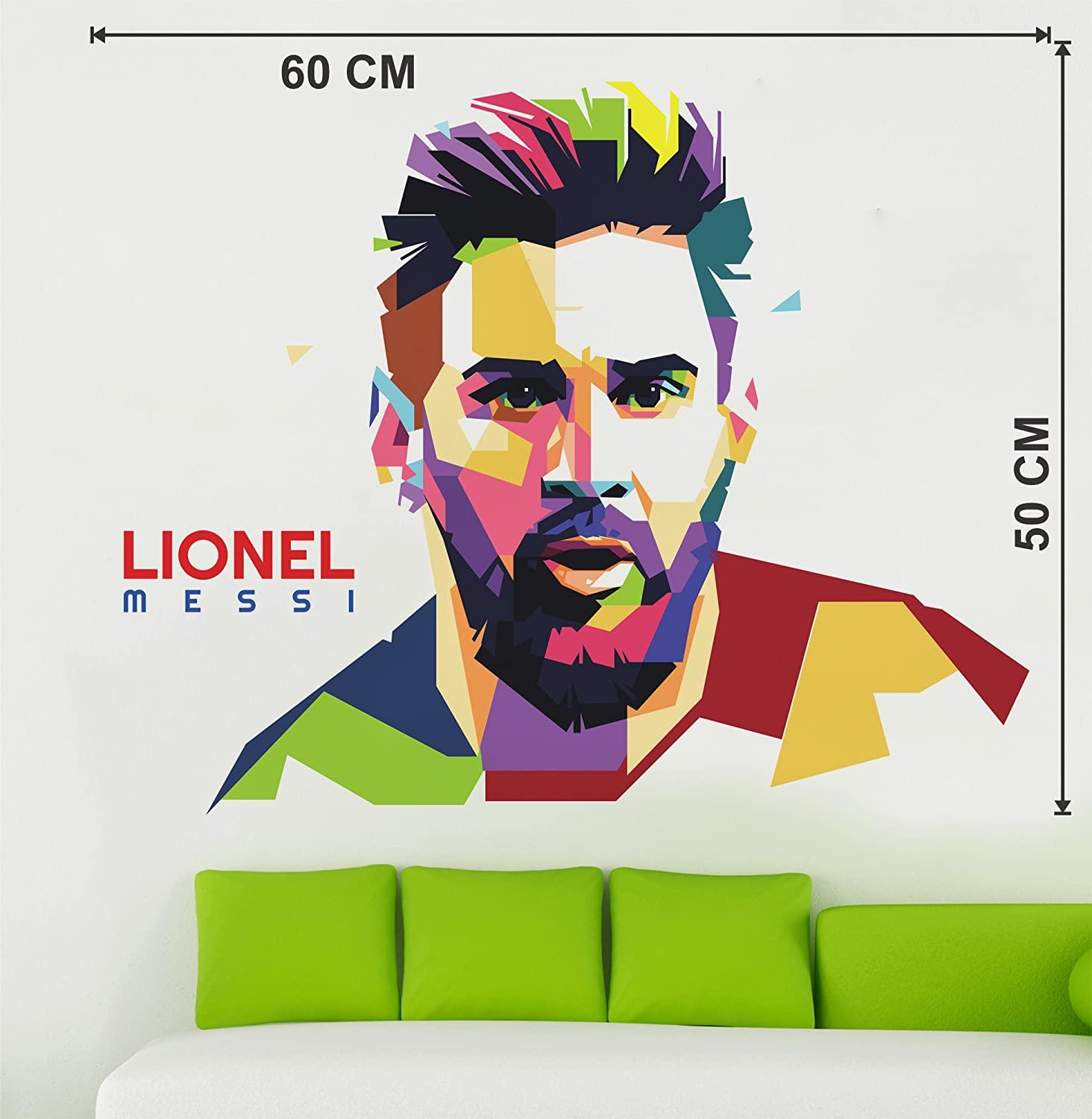 1464x1500 Buy Wallmonks Messi Printed PVC Wallpaper for Living Room, Bedroom, Home and Office (Multicolour) Online at Low Prices in India