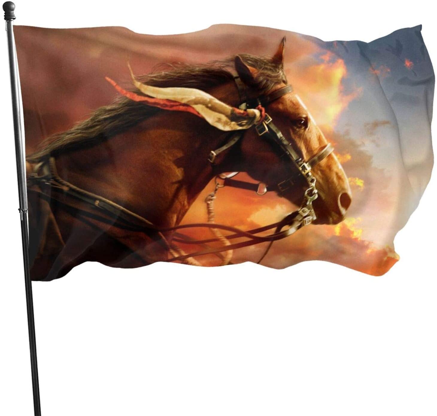 1460x1387 pengyong Horde War Horse Wallpaper 3x5 Foot Polyester Flag, Fade Resistant Durable Beach Flags with Header and Brass Grommet, Easy to Use: Home & Kitchen