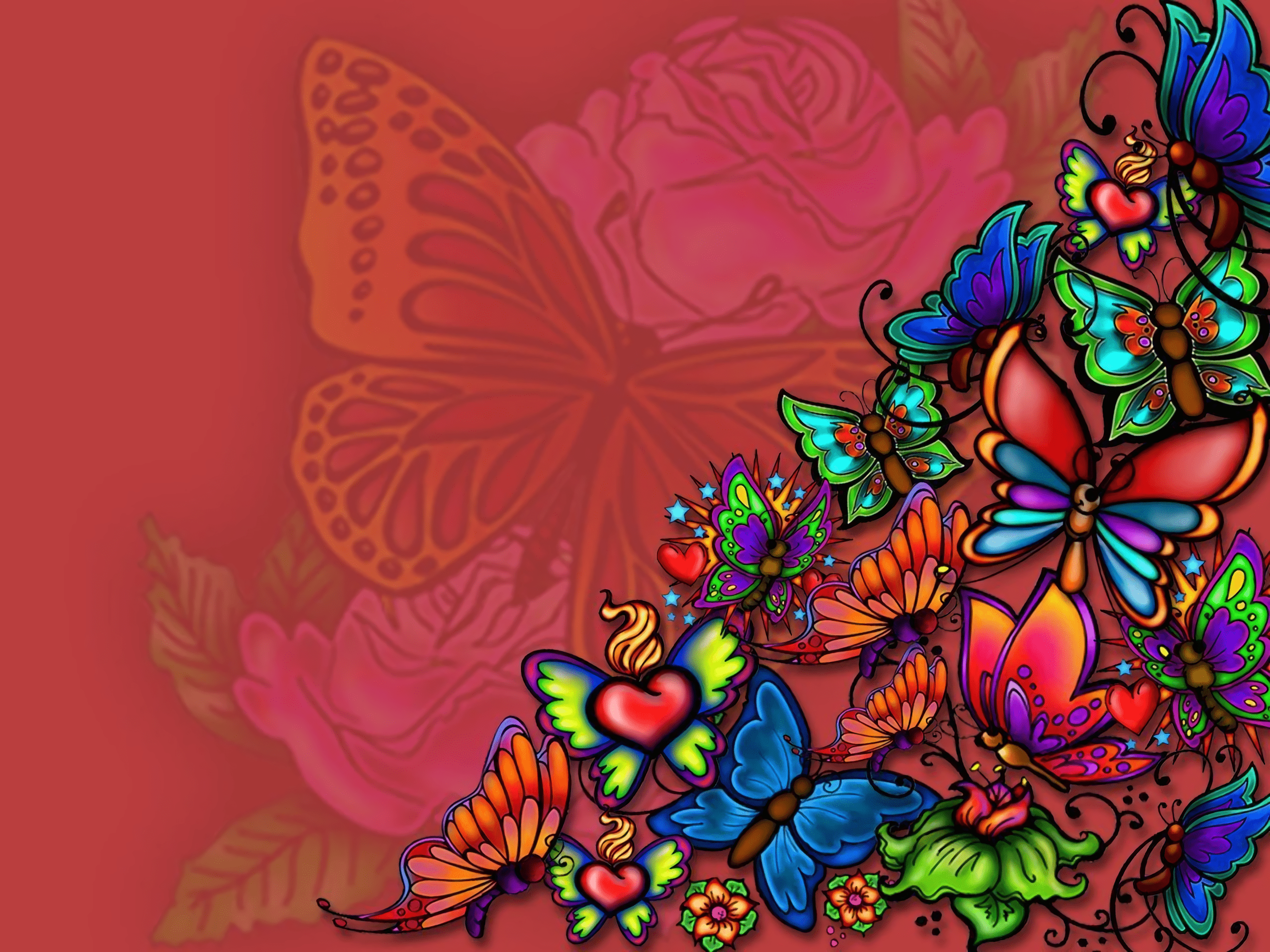 2560x1920 Colorful Butterfly Wallpaper