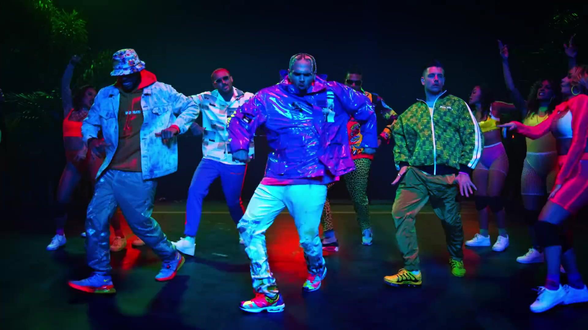 1920x1080 Nike Colorful Sneakers Worn By Chris Brown In “Wobble Up” Ft. Nicki Minaj, G Eazy (2019)
