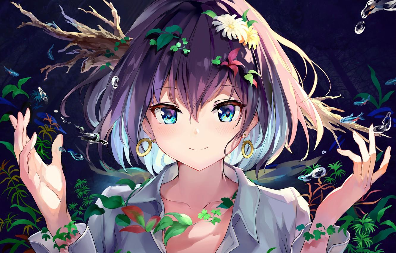 1332x850 Wallpaper girl, anime girl, anime Wallpaper image for desktop, section арт