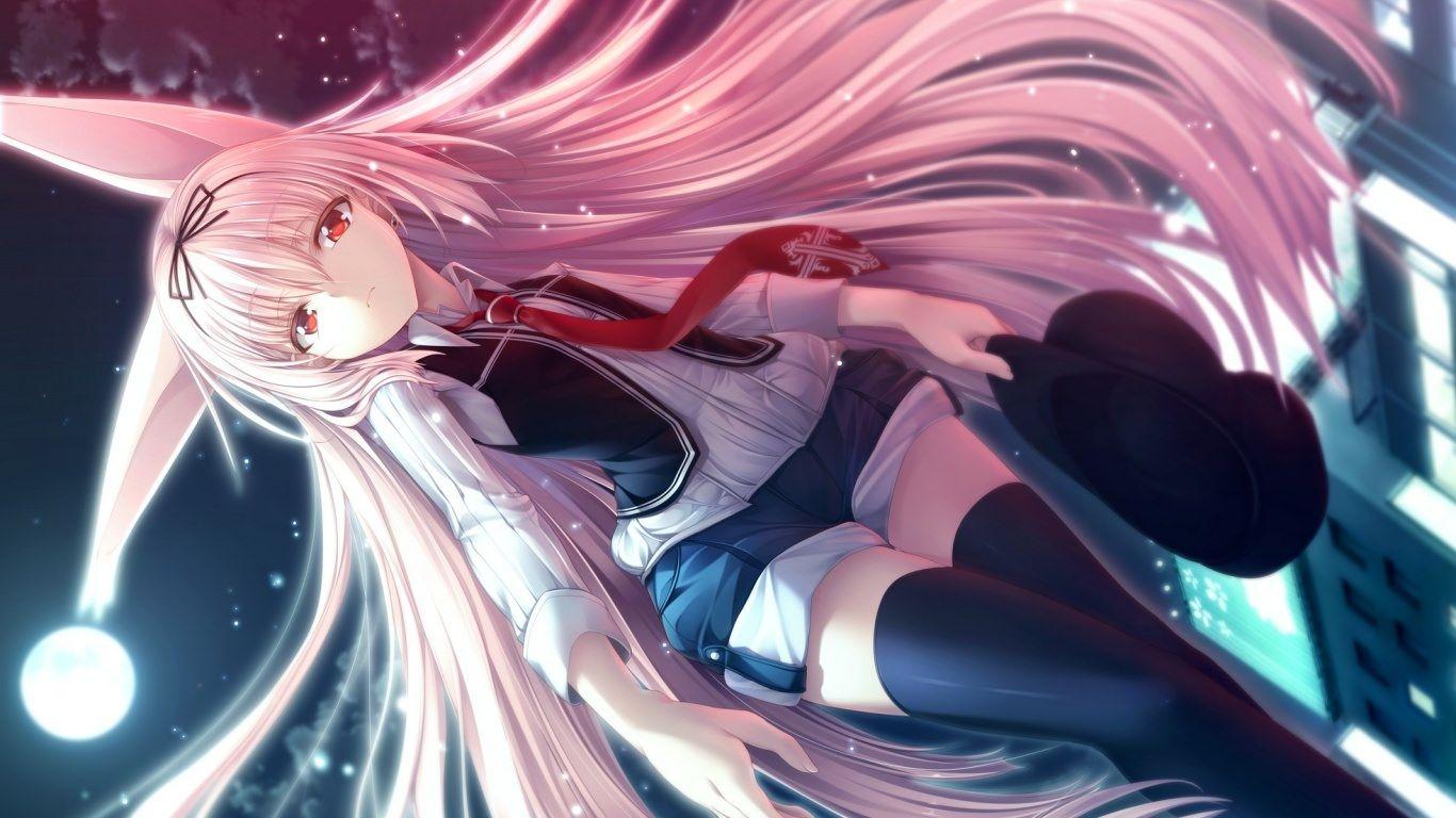 1366x768 Dope Anime Girl Wallpaper