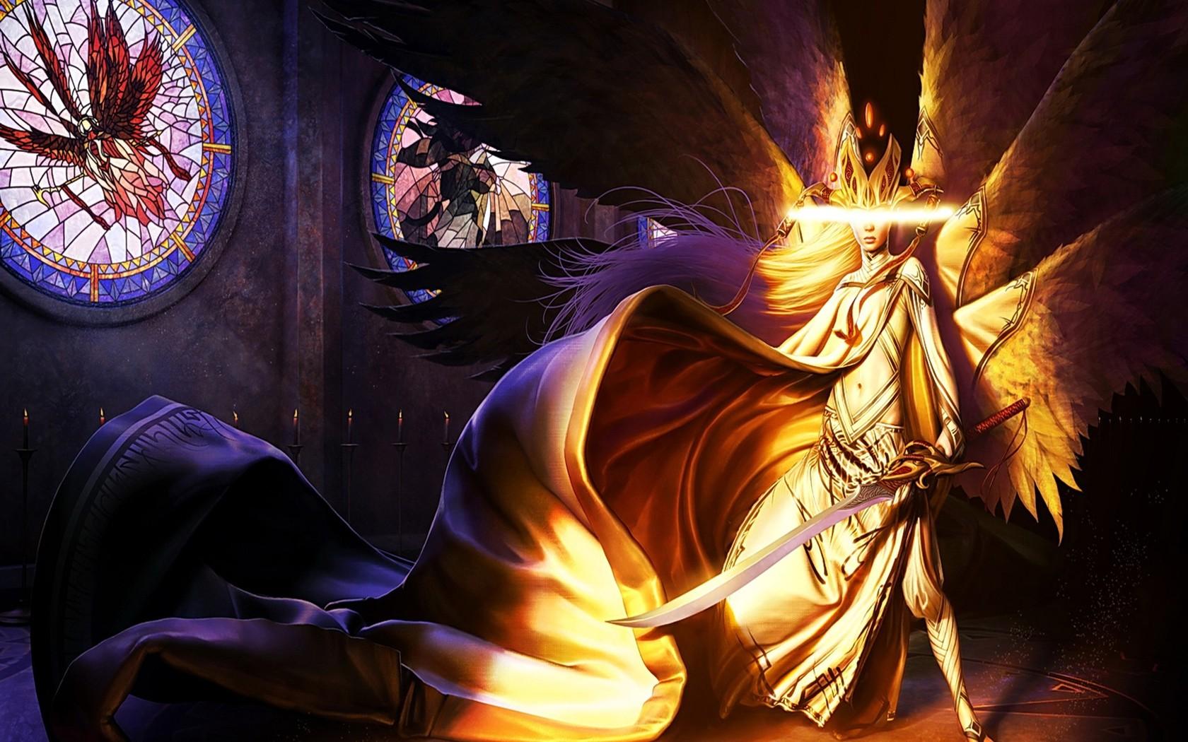 1680x1050 Fire Angel Warrior Wallpaper and Background Imagex1050