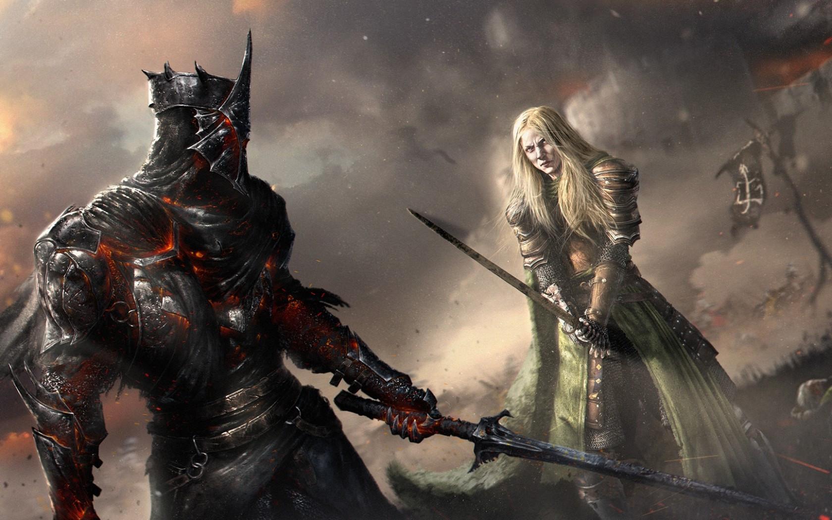 1680x1050 Download 1680x1050 Lord Of The Rings, Warrior, Battle, Artwork Wallpaper for MacBook Pro 15 inch
