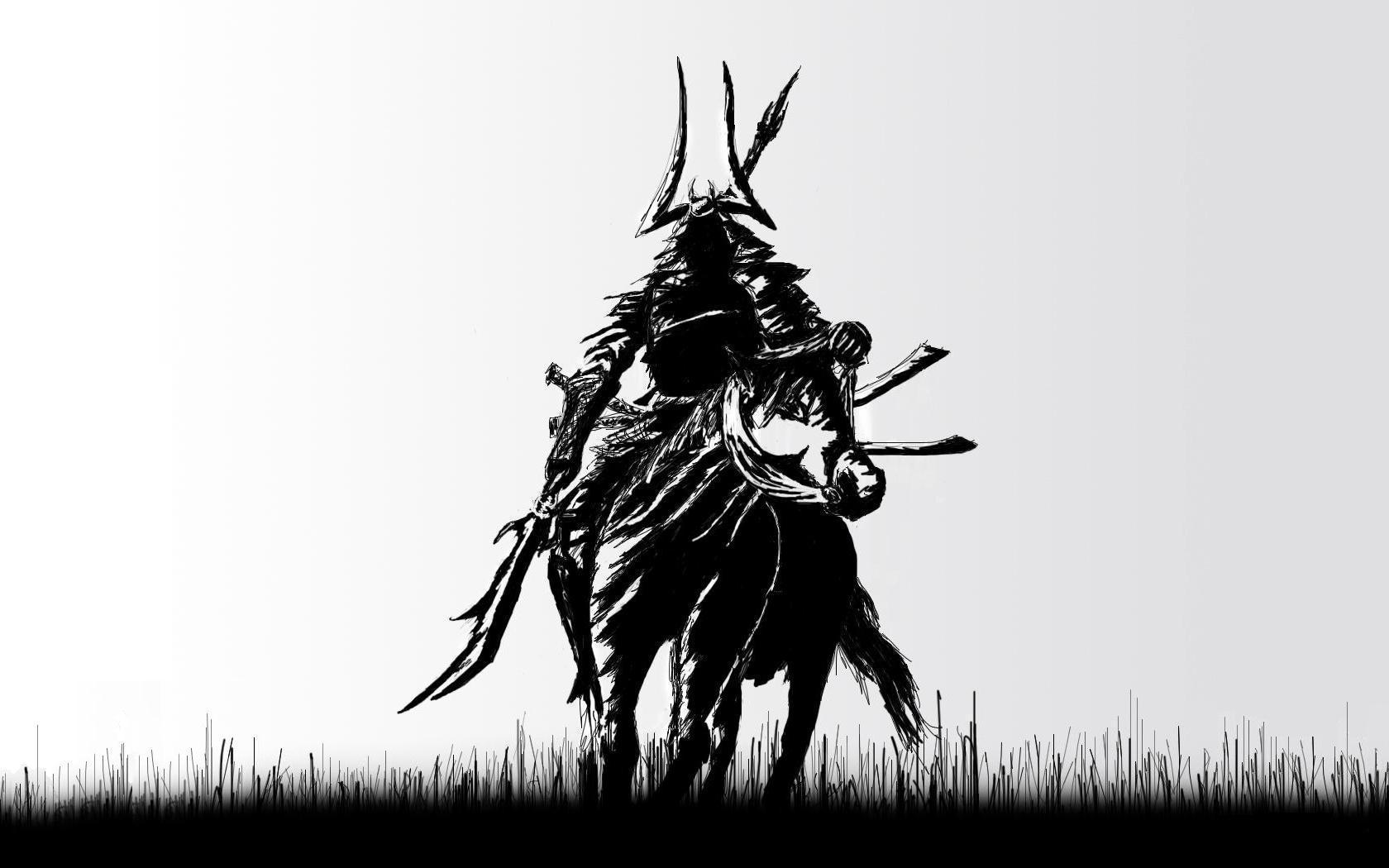 1680x1050 fantasy art horses monochrome warriors 1680x1050 wallpaper