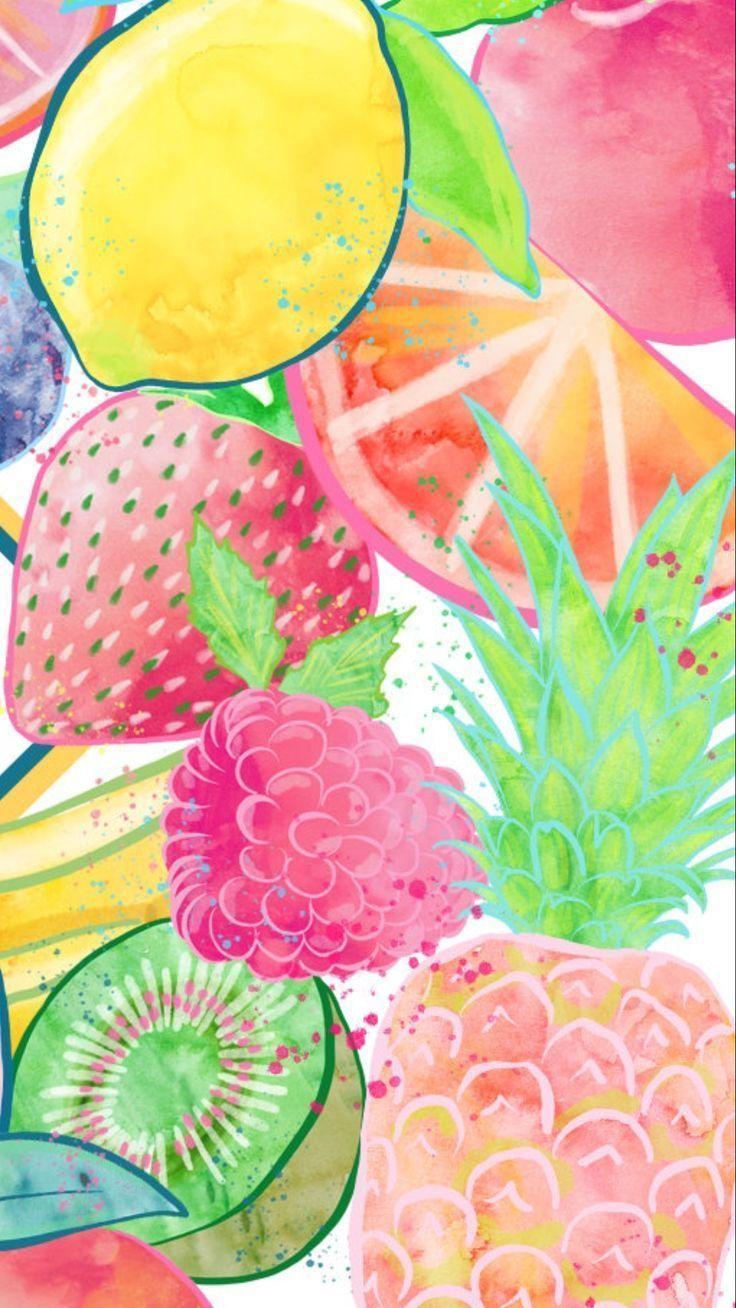 736x1308 Watercolor Summer Wallpaper