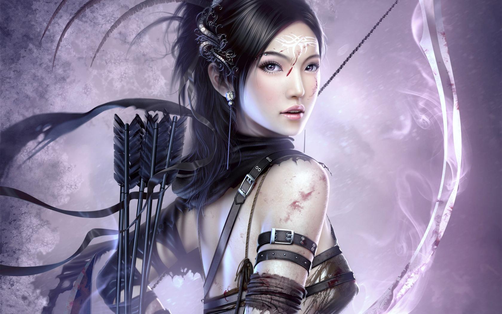 1680x1050 Female archer cg drawing, warrior games heroes 1680x1050 nude models and pornstars wallpaper